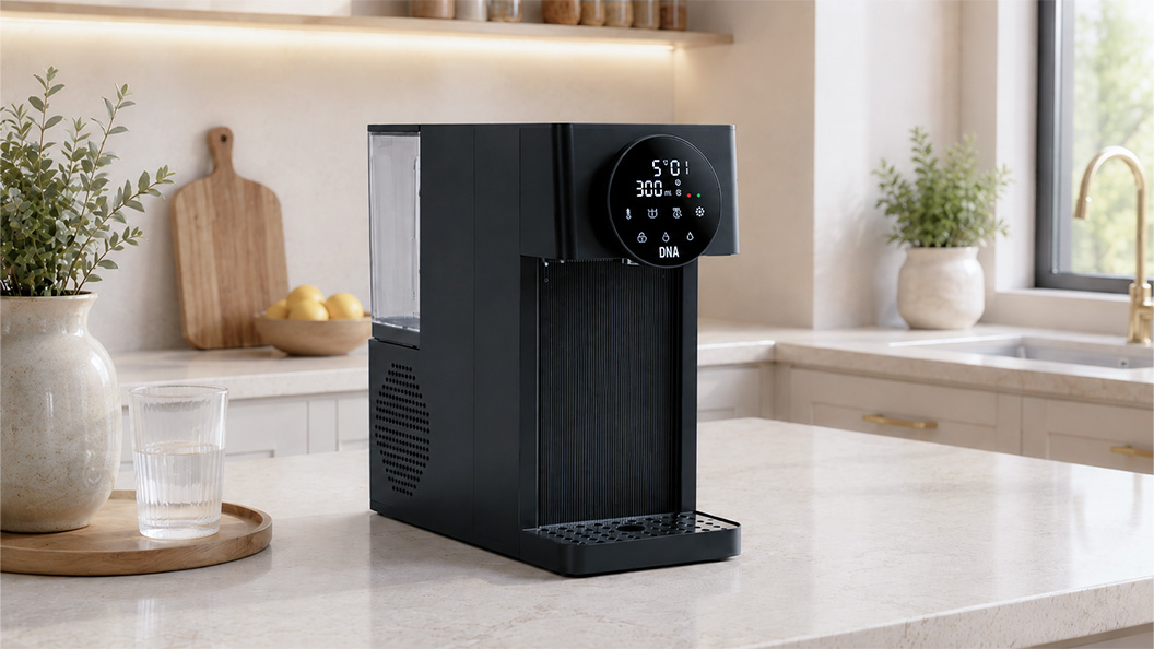 DNA Water cooler having no pipes or water connected to the water mains. 